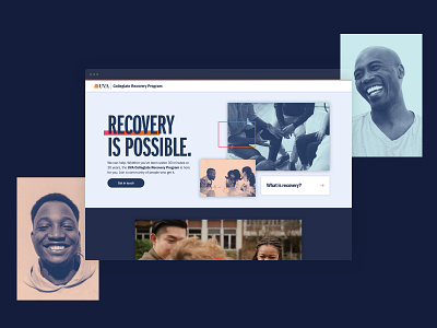 Collegiate Recovery Program - Website design digital digital publishing education graphic design higher education recovery storytelling ui ux web website