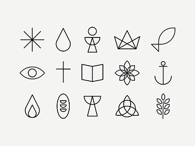 Symbols from John christian christian art design digital editorial faith gospel graphic design iconography icons illustration john storytelling symbology symbols