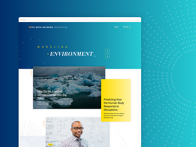 Institute Website application data science design education website