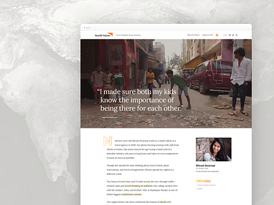 Interactive India In-Depth design digital editorial global india nonprofit storytelling website