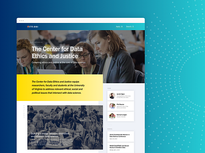 Institute Center Landing Page