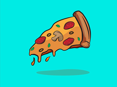 Pizza slice design icon illustration pizza vector