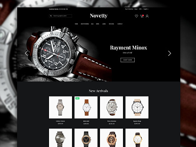 800x600 Watch clean dark design ecommerce landing shop typography ui ux watch web website