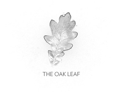 The Oak Leaf greyscale logo oak leaf photocopy pointilism