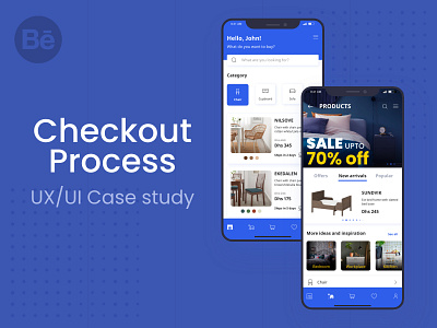 Checkout Process - UX/UI Case Study adobe application behance casestudy ecommerce furniture app illustration ios mobile app mobile app design ui ui design uiuxdesign ux