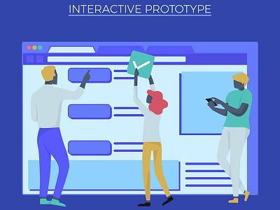 Interactive Prototype Design adobe design dribbble illustration interaction design interactive design product design team work ui ux vector web design