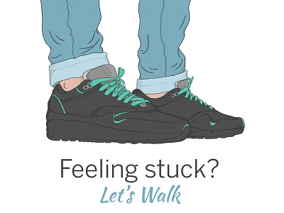 Let’s Walk adobe design dribbble health and fitness illustration mobile vector walk