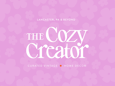 The Cozy Creator branding design graphic design logo typography vintage