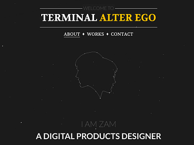 Here it goes, Terminal Alter Ego - New Revision black designer digital minimal personal portfolio products stars website works