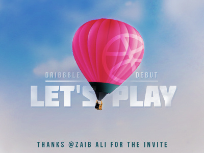 Dribbble Debut debut first shot intro lets play parachute thanks