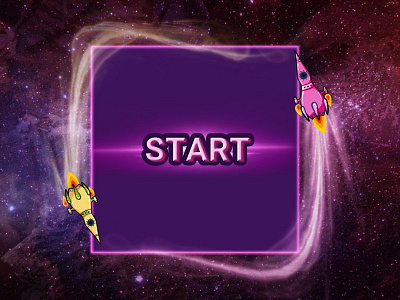 Start screen space game game gui rocket screen space start