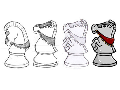 Chess piece: knight chess flash game horse illustration knight piece vector