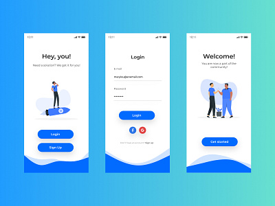 Daily UI - Log In app branding design figma gradient graphic design ui