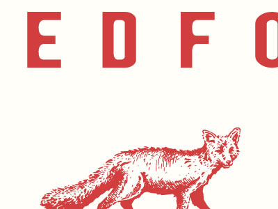 Red Fox design icon illustration logo mark