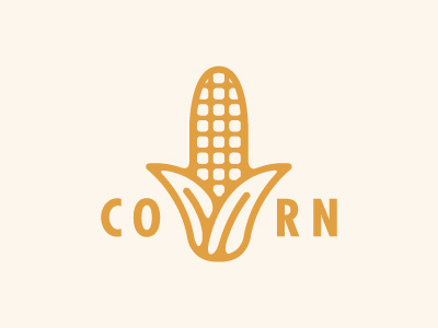 Corn design icon illustration mark memo book stamp