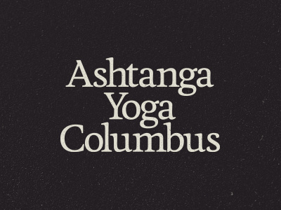 Ashtanga Yoga Columbus lockup columbus graphic design lockup logo mark type yoga
