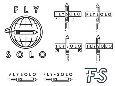 Fly Solo design identity illustration mfa