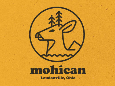 Mohican design illustration logo mark yellow