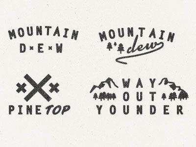 Mountain Dew design logo mark vector