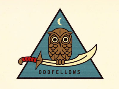 OddFellows brand design icon identity illustration lettering logo mark