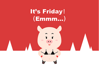 It's Friday！(Emmm...) animal blue cute friday hot pig runny nose