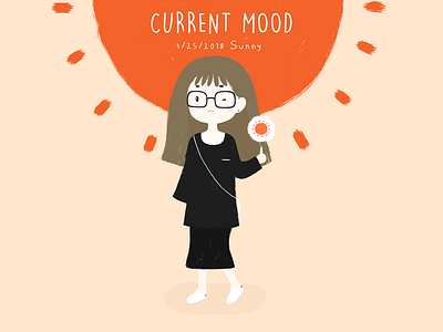 4/25/2018 Sunny | Current Mood cute girl happy mood sunny