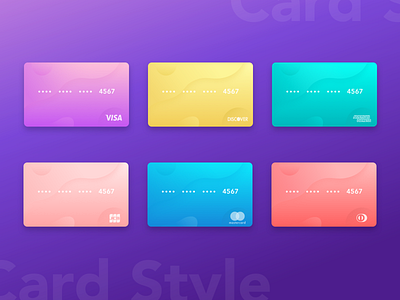 Card Style bank bank app bank card card card style colorful colorful design ui