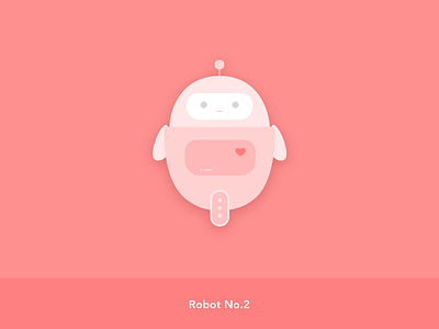 Robot Series_Robot No.2 cartoon cute illustration illustration art pink pink robot robot robot design