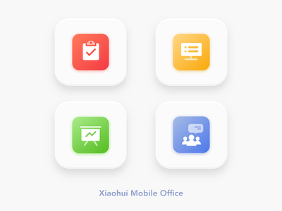 "Xiaohui" Mobile Office App Icon Design 1