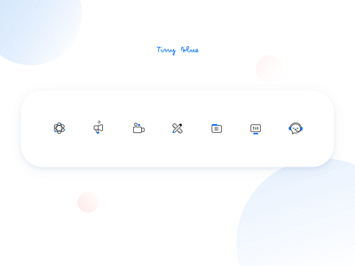 icon set - "Tiny Blue" cute icon icon design ui uidesign