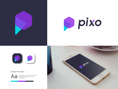 pixo - modern logo design app brandidentity brandidentitydesigner branding clean logo colorful logo creative logo design graphic design graphic designer illustration logo logodesigner logomaker logotype minimal logo modern logo p logo software company logo ux