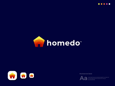 homedo - real estate modern logo design