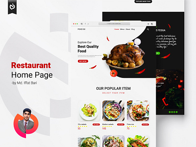 Restaurant | Food Home Page | Landing Page Design