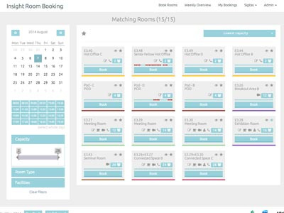 Room Booking System front end interface ui