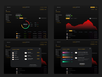 Dashboard for NFT Project app dark mode dashboard dashboard for nft project nft project ui uiux ux design