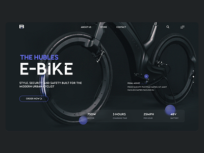 E-Bike landing page adobe animation design designer e bike landing page ui ui ux uiux ux design xd