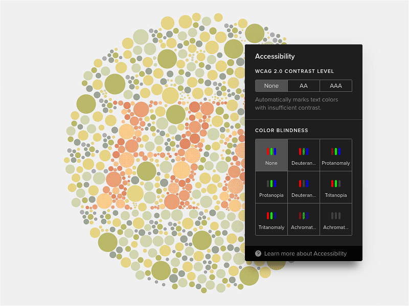 Contrast Analyzer and Color Blindness Simulator accessibility app blindness contrast interface simulator ui ux design uxpin