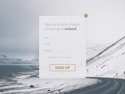 Daily UI #001 - Sign Up daily ui iceland sign up ui