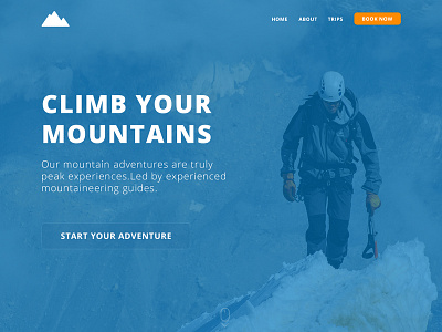 Daily UI #003 - Landing Page adventure book now daily ui landing page mountains ui