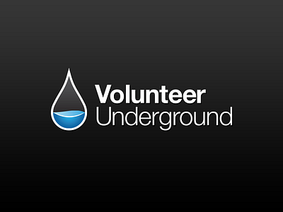 Volunteer Underground Logo helvetica irrigation logo water water drop