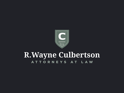 Culbertson Law Firm Logo attorney branding law firm lawyer logo logo design