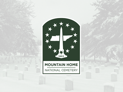 Logo for Mountain Home National Cemetery branding logo logo design military tennessee va