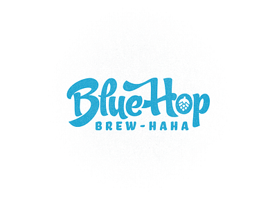 Blue Hop Brewhaha beer beer fest brew festival groovy hops logo