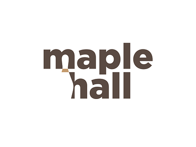 Maple Hall Bowling Alley Logo bowling bowling pin logo