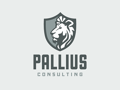 Pallius Business Consulting Group Logo consulting consulting logo lion logo shield
