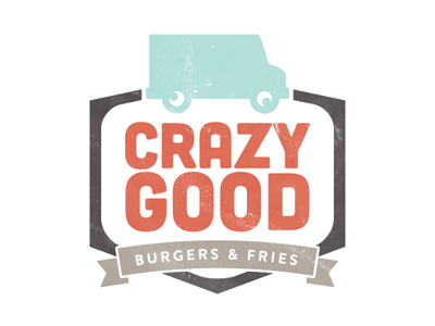 Crazy Good Burgers - Opt 1 burgers crazy distressed food truck ribbon
