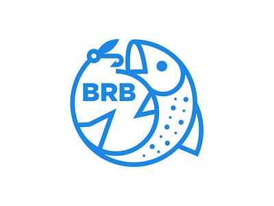Blue Ridge Boatworks Icon blue ridge boat fish fly fishing logo logo design trout