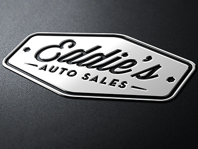 Eddie's Auto Sales auto auto dealer car dealer embossed wisdom script