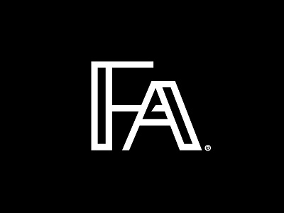 Fa fa logo logotype monogram symbol
