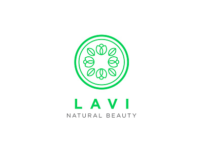 Lavi brand beauty branding circle green lavi logo nature vietnam